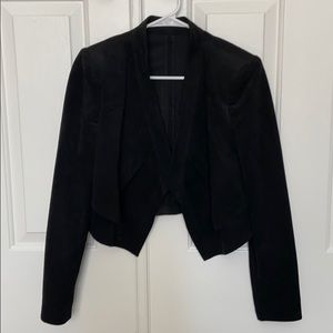 Black suede crop jacket
